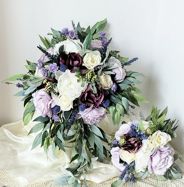 Lavender Wedding Bouquet Set
